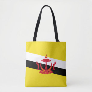 Patriottische Brunei-vlag boodschappentas Tote Bag