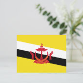 Patriottische Bruneise vlag postkaart (Staand voorkant)