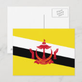 Patriottische Bruneise vlag postkaart (Voorkant / Achterkant)