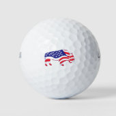 Patriottische Buffalo Golfballen (Voorkant)