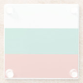 Patriottische Bulgaarse vlag Glazen Onderzetter (Achterkant)