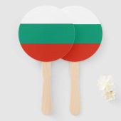 Patriottische Bulgaarse vlag Handwaaier (Voorkant en achterkant)