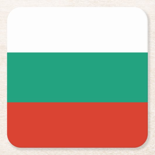 Patriottische Bulgaarse vlag Kartonnen Onderzetters (Voorkant)