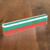 Patriottische Bulgaarse vlag Naambordje (Zijkant)