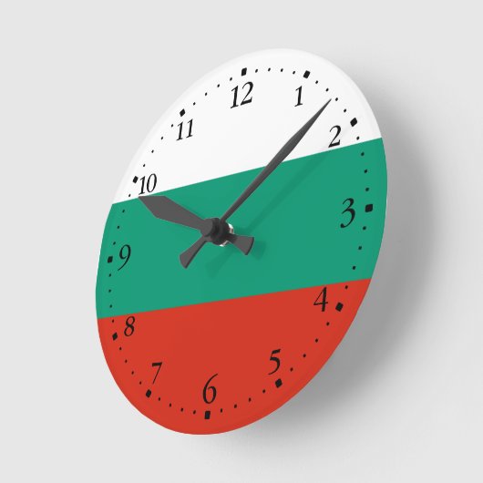 Patriottische Bulgaarse vlag Ronde Klok (Hoek)