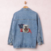 Patriottische Bulldog denim jas Jacket (Hangar)