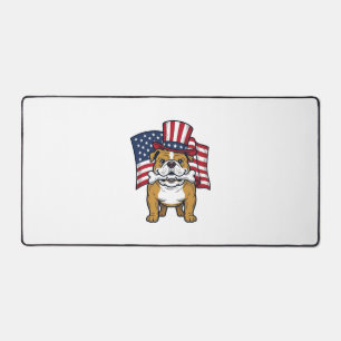 Patriottische Bulldog Met Vlag Vectorontwerp_1 Bureaumat
