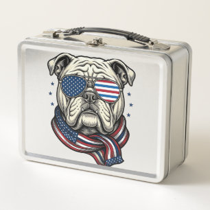 Patriottische Bulldog Vintage Gravure Shirt Ontwer