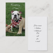 patriottische bulldog visitekaartje (Voorkant / Achterkant)