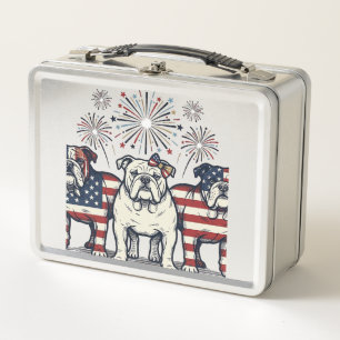 Patriottische Bulldog Vuurwerk Vintage Gravure Ont