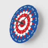 Patriottische Bunting Ronde Klok (Hoek)