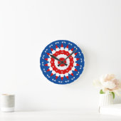 Patriottische Bunting Ronde Klok (Huis)