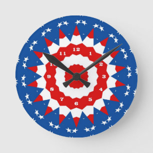 Patriottische Bunting Ronde Klok