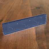 Patriottische bureau naambord met vlag van Alaska (Zijkant)