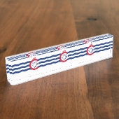 Patriottische bureau naambord met vlag van Cincinn (Zijkant)