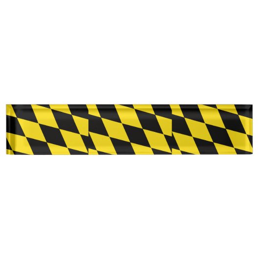 Patriottische bureaunaamplaat met vlag van München Naambordje (Voorkant)