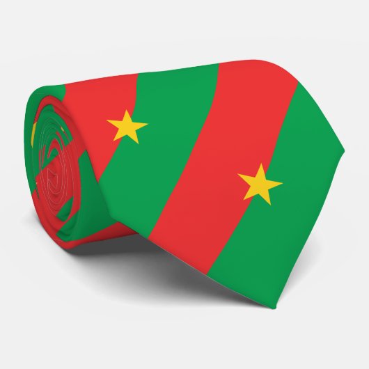 Patriottische Burkina Faso Flag Stropdas (Opgerold)