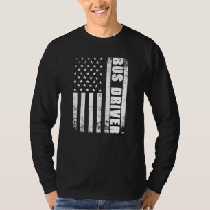 Patriottische buschauffeur Job Werk Amerikaanse vl T-shirt