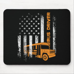 Patriottische Buschauffeur Usa Amerikaanse Vlag - Muismat