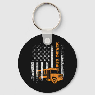 Patriottische Buschauffeur Usa Amerikaanse Vlag - Sleutelhanger