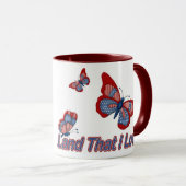 Patriottische Butterflies Mok (Voorkant rechts)