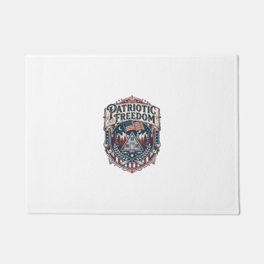 Patriottische Cabin Weekend Vector Grafische T-shi Deurmat (Voorkant)