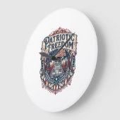 Patriottische cabin weekend vector grafische T-shi Grote Klok (Hoek)