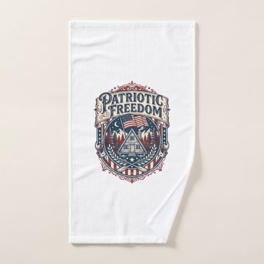 Patriottische cabin weekend vector grafische T-shi Handdoek (Handdoek)