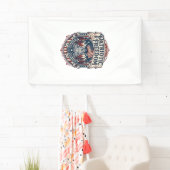 Patriottische Cabin Weekend Vector Grafische T-shi Spandoek (Insitu)