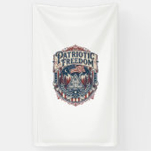 Patriottische Cabin Weekend Vector Grafische T-shi Spandoek (Verticaal)
