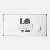 Patriottische Cactus Vintage Gravure Shirt Ontwerp Bureaumat (Keyboard & Muis)