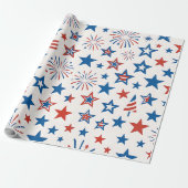 patriottische cadeauverpakking cadeaupapier (Uitgerold)