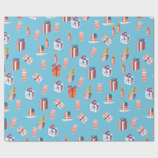 Patriottische Cakes en Geschenken 4 juli Cadeaupapier (Vlak)