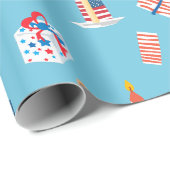 Patriottische Cakes en Geschenken 4 juli Cadeaupapier (Rol Hoek)