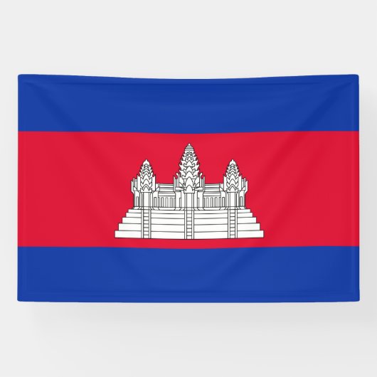 Patriottische Cambodja Vlag Banner (Horizontaal)