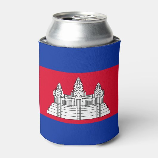 Patriottische Cambodja Vlag Can Koeler (Blikje Voorkant)