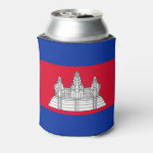 Patriottische Cambodja Vlag Can Koeler (Blikje Achterkant)