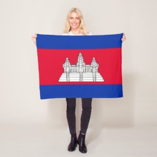 Patriottische Cambodja Vlag Fleece Deken