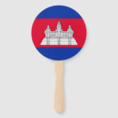 Patriottische Cambodja Vlag Handwaaier (Achterkant)
