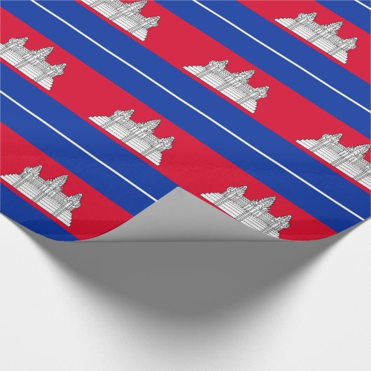 Patriottische Cambodja Vlag Inpakpapier (Hoek)