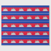 Patriottische Cambodja Vlag Inpakpapier (Vlak)
