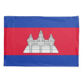Patriottische Cambodja Vlag Kussensloop (Achterkant)