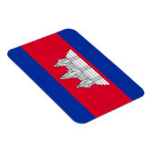 Patriottische Cambodja Vlag Magneet (Rechterzijde)
