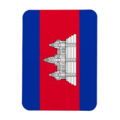 Patriottische Cambodja Vlag Magneet (Verticaal)