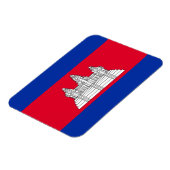 Patriottische Cambodja Vlag Magneet (Linkerzijde)