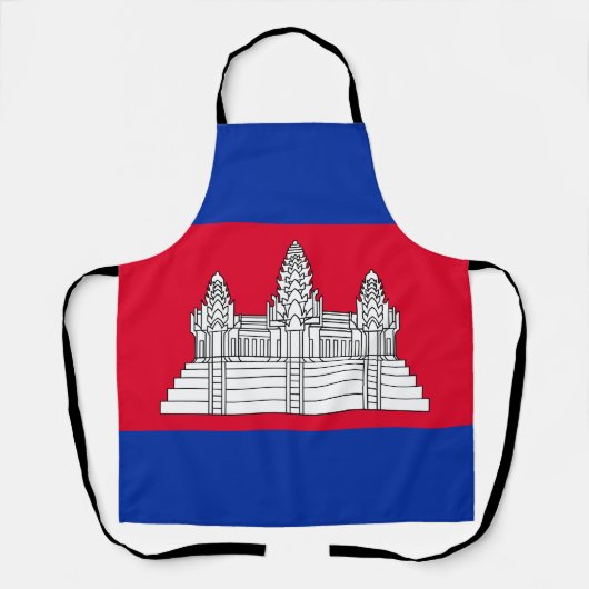 Patriottische Cambodja Vlag Schort (Voorkant)