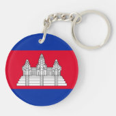 Patriottische Cambodja Vlag Sleutelhanger (Achterkant)