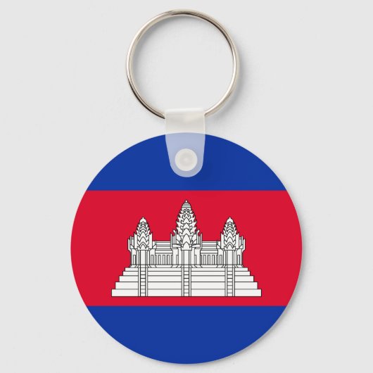 Patriottische Cambodja Vlag Sleutelhanger (Voorkant)