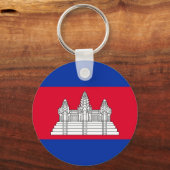 Patriottische Cambodja Vlag Sleutelhanger (Voorkant)