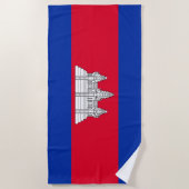 Patriottische Cambodja Vlag Strandlaken (Voorkant)